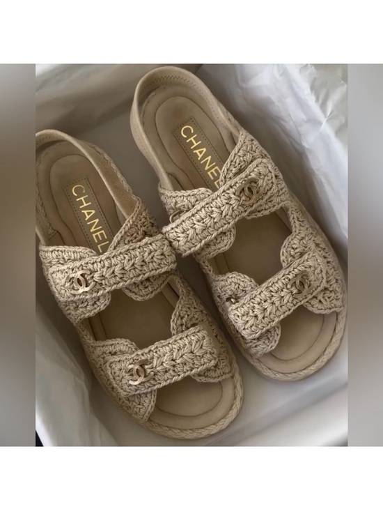 CHANEL Shoes - NWT Chanel S25 Crochet Dad Sandals, Size 38